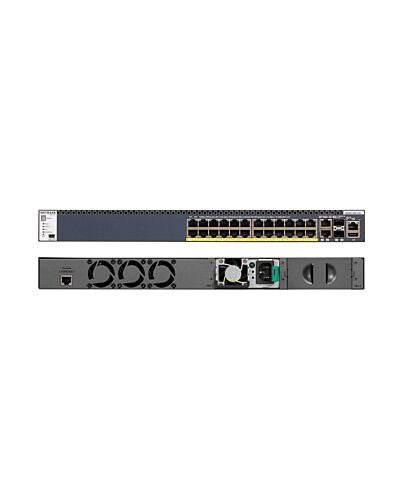 NETGEAR M4300-28G-PoE+(1000W)/US/EMEA Managed Gigabit Ethernet (10/100/1000) Power over Ethernet (PoE) 1U Black
