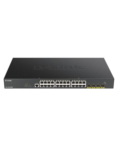 D-Link DGS-1250-28XMP 28 Port Gigabit Smart Managed Switch with 10G Uplinks & Power over Ethernet (PoE) Black