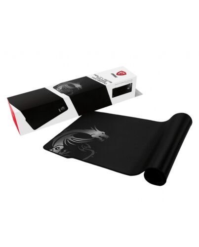 MSI AGILITY GD70 Pro Gaming Mousepad '900mm x 400mm, Pro Gamer Silk Surface, Iconic Dragon Design, Anti-slip and shock-absorbing rubber base, Reinforced stitched edges'