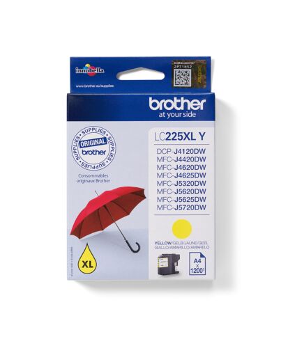 Brother LC225XLY ink cartridge 1 pc(s) Original High (XL) Yield Yellow LC225XLY