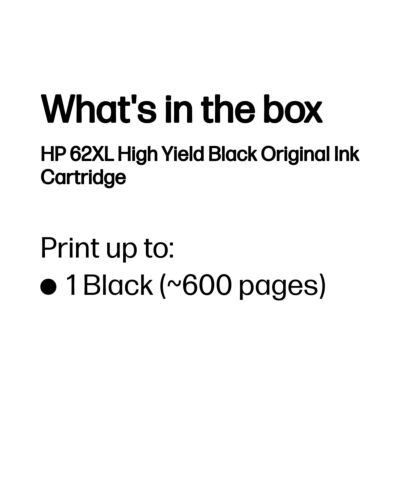 HP 62XL High Yield Black Original Ink Cartridge