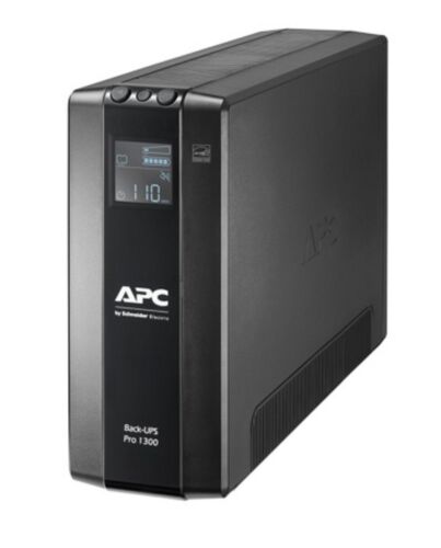 APC Back-UPS Pro, 1300VA/780W, Tower, 230V, 8x IEC C13 outlets, AVR, LCD, User Replaceable Battery