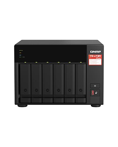 QNAP TS-673A NAS Tower Ryzen Embedded V1500B 8 GB DDR4 0 TB QNAP Turbo System Black