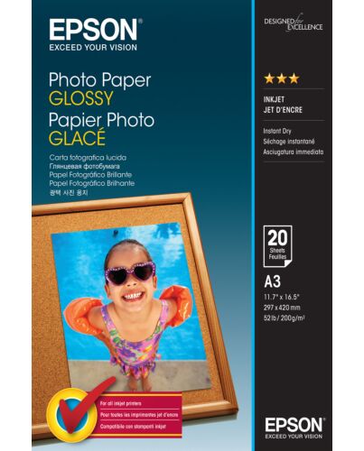 Epson Photo Paper Glossy - A3 - 20 sheets