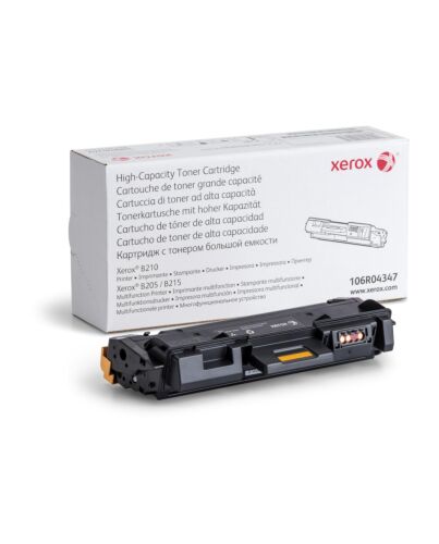 Xerox Genuine ® B205 Multifunction Printer​/​B210 Printer​/​B215 Multifunction Printer Black High capacity Toner Cartridge (3000 Pages) - 106R04347