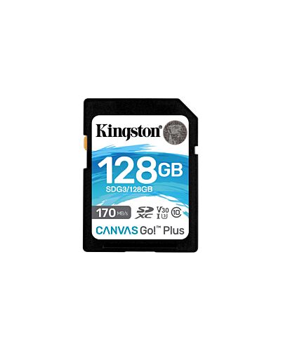 Kingston Technology Canvas Go! Plus 128GB SDXC Canvas Go Plus 170R C10 UHS-I U3 V30