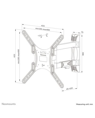 Neomounts WL40-550BL14 TV mount wall 40-55