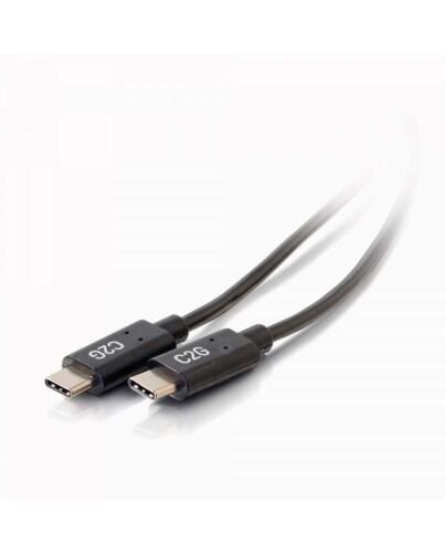 C2G 1.8m (6ft) USB C Cable - USB 2.0 (3A) - M/M USB Type C Cable - Black