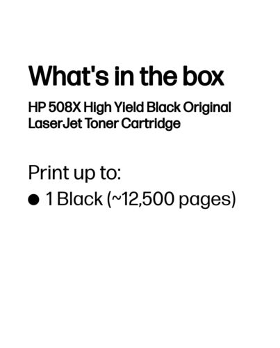 HP 508X High Yield Black Original LaserJet Toner Cartridge CF360X