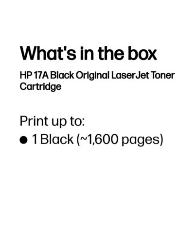 HP 17A Black Original LaserJet Toner Cartridge CF217A