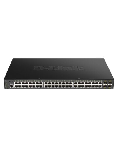 D-Link DGS-1250-52XMP 52 Port Gigabit Smart Managed Switch with 10G Uplinks & Power over Ethernet (PoE) Black