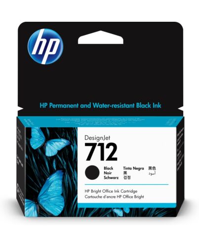 HP 712 38-ml Black DesignJet Ink Cartridge