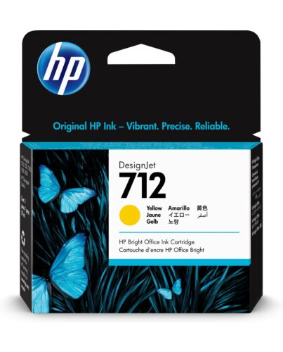 HP 712 29-ml Yellow DesignJet Ink Cartridge