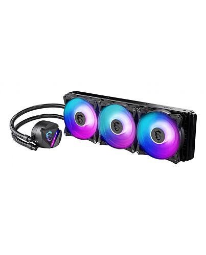 MSI MAG CORELIQUID 360R V2 Liquid CPU Cooler '360mm Radiator, 3x 120mm ARGB PWM Fan, ARGB lighting, Center Supported, Compatible with Intel and AMD Platforms, Latest LGA 1700 ready'