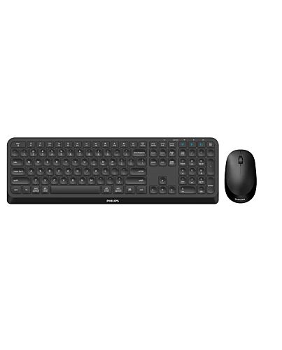 Philips 4000 series SPT6407B/05 keyboard Mouse included Universal RF Wireless + Bluetooth QWERTY English Black