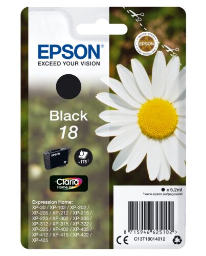 Epson Daisy Singlepack Black 18 Claria Home Ink
