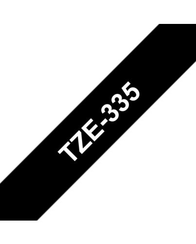 Brother TZE-335 label-making tape White on black TZ