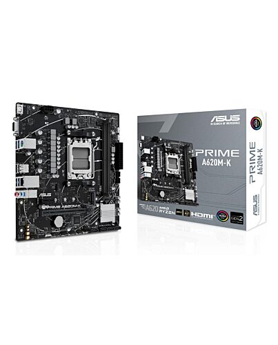 ASUS PRIME A620M-K AMD A620 Socket AM5 micro ATX 90MB1F40-M0EAY0