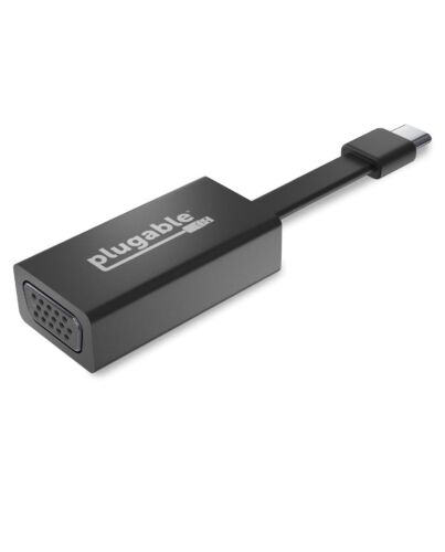 Plugable Technologies USB C to VGA Adapter, Thunderbolt 3 to VGA Adapter Compatible with Macbook Pro, Windows, Chromebooks, 2018 iPad Pro, Dell XPS, and more (Driverless, supports up to 1920x1200 @ 60Hz)