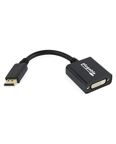 Plugable Technologies DisplayPort to DVI Adapter, Driverless, Compatible with Windows and Linux Systems and Displays up to 1920x1200@60Hz, Passive