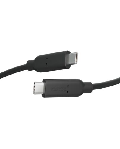 Plugable Technologies 10Gbps USB C to USB C Cable, 3.3 feet (1 Meter), 5A, USB-IF Certified, USB 3.1 Gen 2 Type-C - Driverless