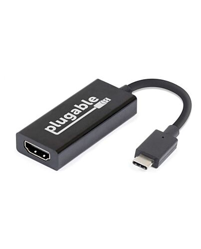 Plugable Technologies USB C to HDMI 2.0 Adapter Compatible with 2018 iPad Pro, 2018 MacBook Air, 2018 MacBook Pro, Dell XPS 13 & 15, Thunderbolt 3 Ports & More (Supports Resolutions up to 4K@60Hz) - Driverless