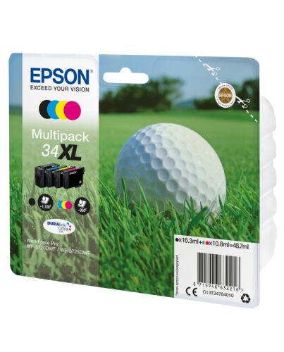 Epson Golf ball Multipack 4-colours 34XL DURABrite Ultra Ink