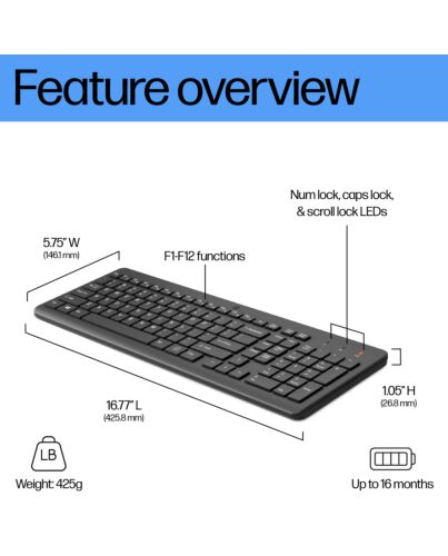 HP 225 Wireless Keyboard