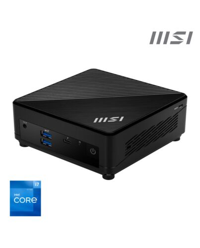 MSI Cubi 5 12M Intel Core i7 1255U Barebone, NUC, SFF, Mini Computer, HTPC, (NO RAM, NO Storage, NO OS), IRIS XE Graphics/ThunderBolt 4/Type C/HDMI/DisplayPort/Dual LAN/WiFi 6E/BT 5.3/VESA