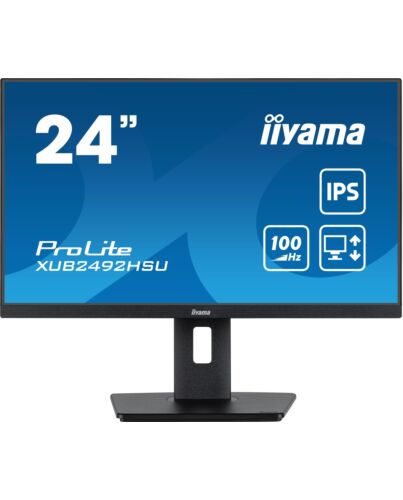 iiyama 24” IPS technology panel with height adjustable stand and 100Hz refresh rate