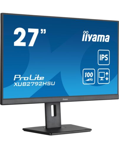 iiyama 27” IPS technology panel with height adjustable stand and 100Hz refresh rate