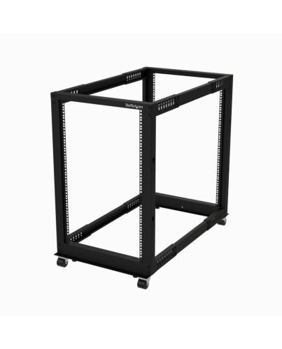StarTech.com 4-Post 18U Mobile Open Frame Server Rack, Four Post 19