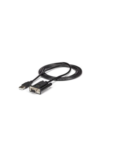 StarTech.com 6ft (1.8m) 1-Port USB to Serial RS232 Adapter, FTDI DB9 Serial DCE Adapter Cable, Null Modem, USB 2.0 - TAA