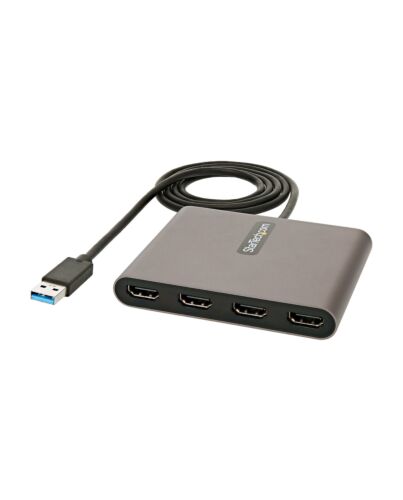 StarTech.com USB 3.0 to Quad HDMI Adapter, USB to 4x HDMI Monitor Converter for Windows (no support for macOS/CheOS/Linux) - TAA USB32HD4