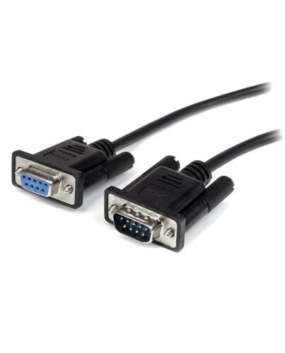 StarTech.com 1m Black Straight Through DB9 RS232 Serial Cable - M/F