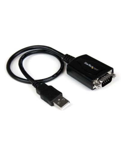 StarTech.com 1 ft USB to RS232 Serial DB9 Adapter Cable with COM Retention