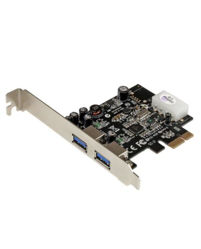StarTech.com 2 Port PCI Express (PCIe) SuperSpeed USB 3.0 Card Adapter with UASP - LP4 Power PEXUSB3S25