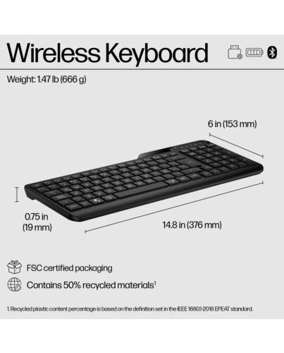HP 475 Dual-Mode Wireless Keyboard