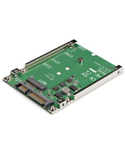 StarTech.com M.2 SATA SSD to 2.5in SATA Adapter - M.2 NGFF to SATA Converter - 7mm - Open-Frame Bracket - M2 Hard Drive Adapter
