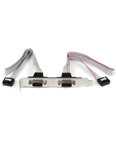 StarTech.com 2 Port 16in DB9 Serial Port Bracket to 10 Pin Header PLATE9M2P16