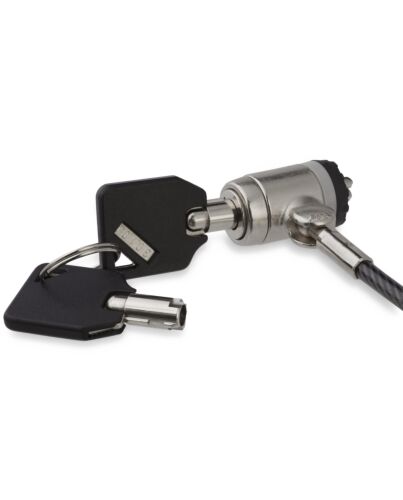 StarTech.com 6ft (2m) Laptop Cable Lock with Keys - Keyed Security Cable Lock for Compatible K-Slot Laptops, Desktops, Computers & Other Devices - Anti-Theft Vinyl Coated Steel Cable Lock