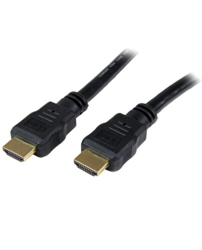 StarTech.com 1m (3ft) HDMI Cable - 4K High Speed HDMI Cable with Ethernet - UHD 4K 30Hz Video - HDMI 1.4 Cable - Ultra HD HDMI Monitors, Projectors, TVs & Displays - Black HDMI Cord - M/M HDMM1M