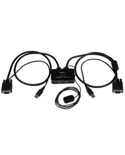 StarTech.com 2 Port USB VGA Cable KVM Switch - USB Powered with Remote Switch