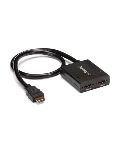 StarTech.com 4K HDMI 2-Port Video Splitter – 1x2 HDMI Splitter – Powered by USB or Power Adapter – 4K 30Hz