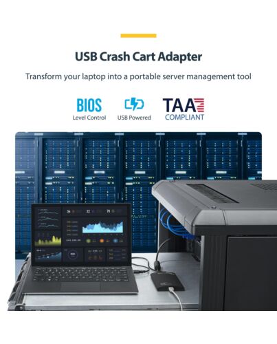 StarTech.com KVM Console to USB 2.0 Portable Laptop Crash Cart Adapter