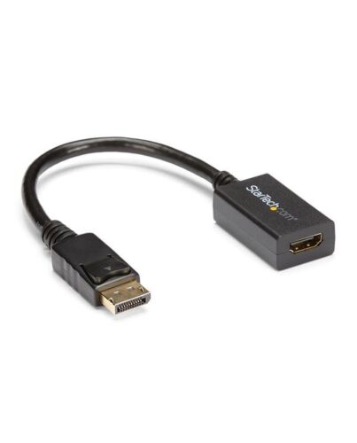 StarTech.com DisplayPort to HDMI Adapter - DP 1.2 to HDMI Video Converter 1080p - DP to HDMI Monitor/TV/Display Cable Adapter Dongle - Passive DP to HDMI Adapter - Latching DP Connector