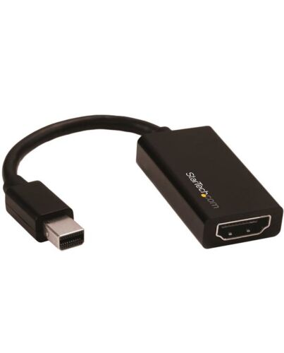 StarTech.com Mini DisplayPort to HDMI Adapter - Active mDP 1.4 to HDMI 2.0 Video Converter - 4K 60Hz - Mini DP or Thunderbolt 1/2 Mac/PC to HDMI Monitor/TV/Display - mDP to HDMI Dongle