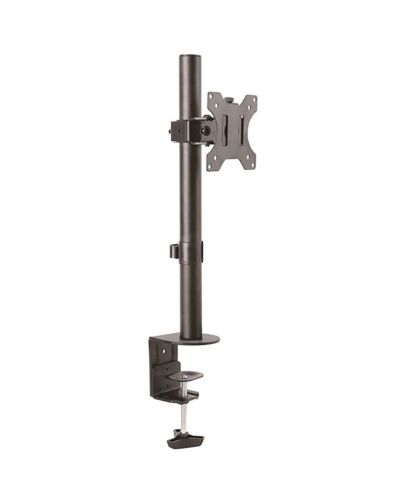StarTech.com Single Monitor Desk Mount - Single Screen Heavy Duty Pole Mount for up to 8kg VESA Compatible Displays - Ergonomic Height Adjustable Monitor Arm Mount - Desk Clamp/Gmet ARMPIVOTV2