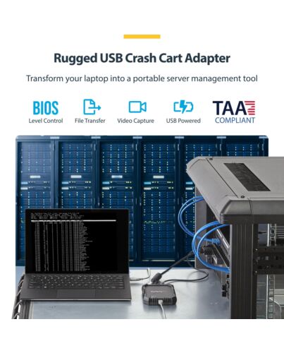 StarTech.com Laptop-to-Server KVM Console with Rugged Housing