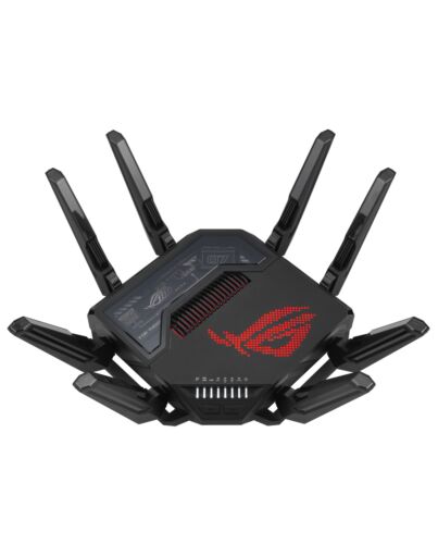 ASUS ROG Rapture GT-BE98 wireless router 10 Gigabit Ethernet Quad-band (2.4 GHz / 5 GHz-1 / 5 GHz-2 / 6 GHz) Black